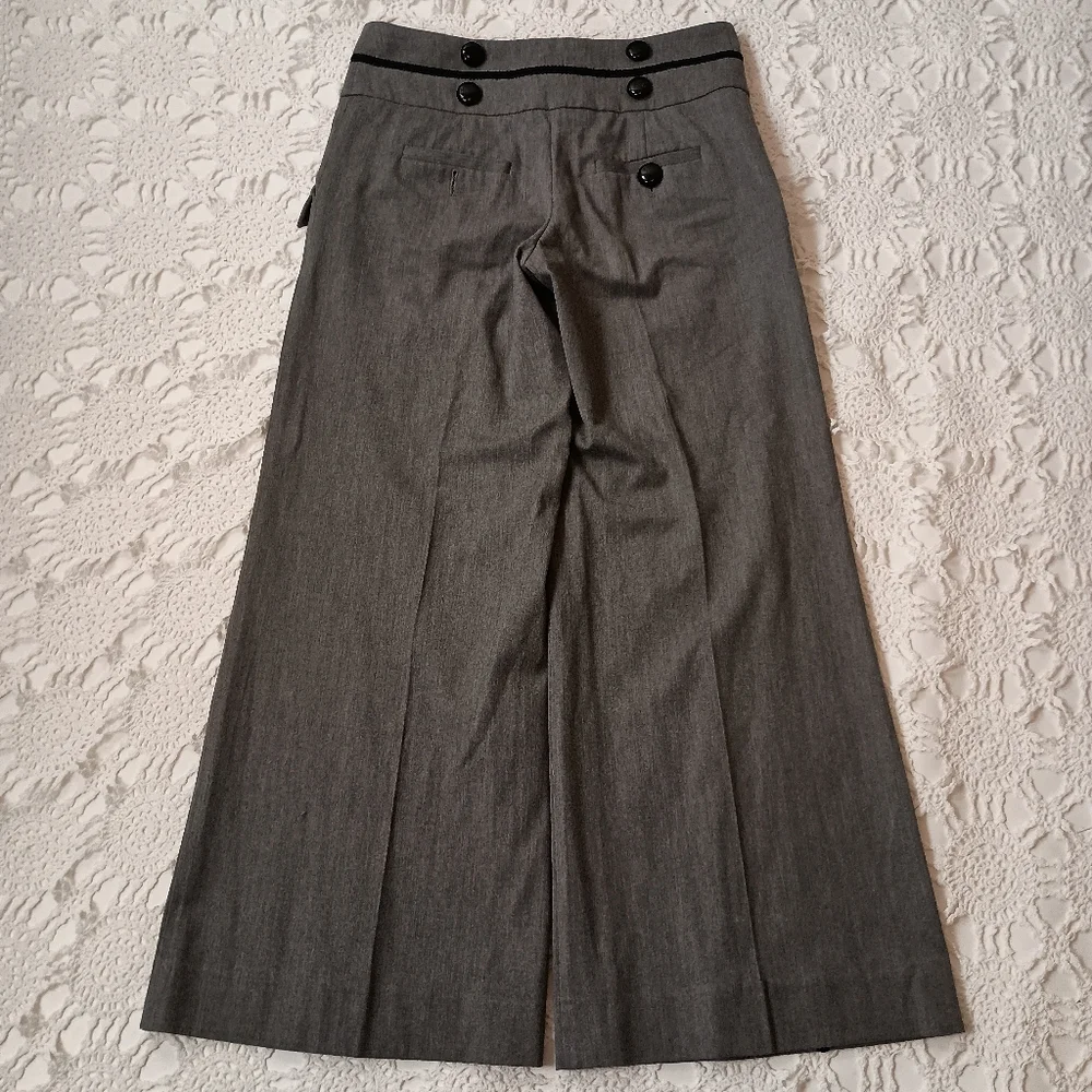 Anthropologie Gray Wide Leg Pants - Picture 9 of 9